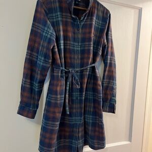 Toad and Co flannel shirt dress